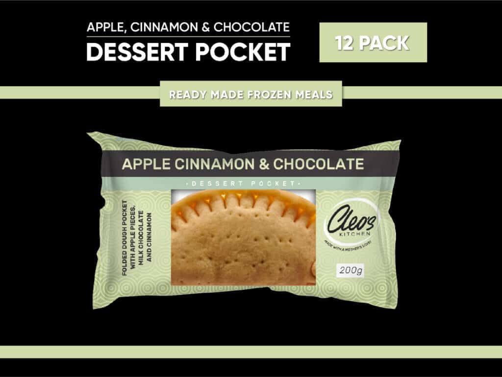 Apple, Cinnamon & Chocolate Dessert Pocket (12 Pack) — Cleo's Kitchen