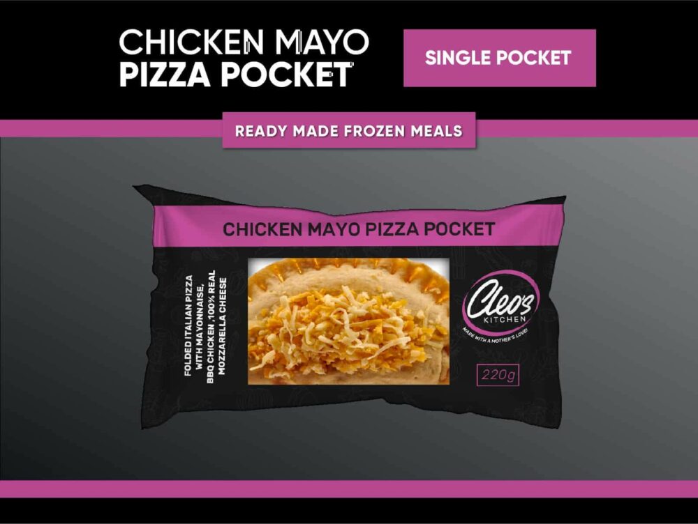 Chicken Mayo Pizza Pocket 220 G Cleo s Kitchen