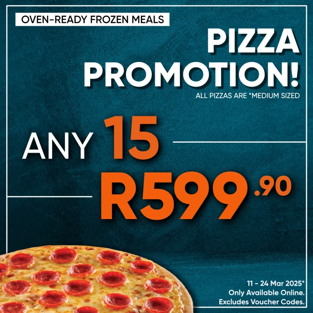 Any 15 Pizzas