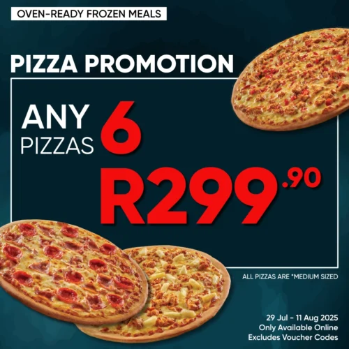 Any 6 Pizzas