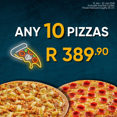 Any 10 Pizzas