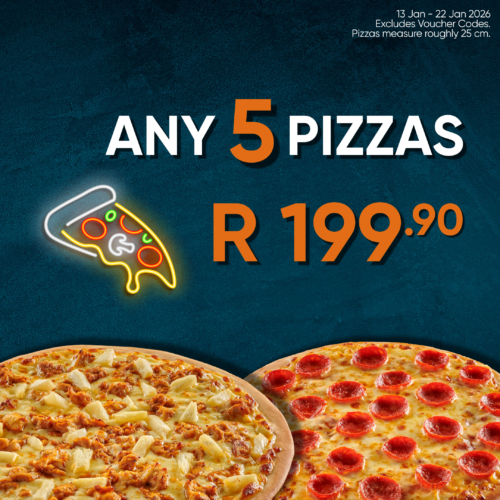Any 5 Pizzas