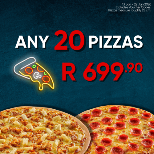 Any 20 Pizzas