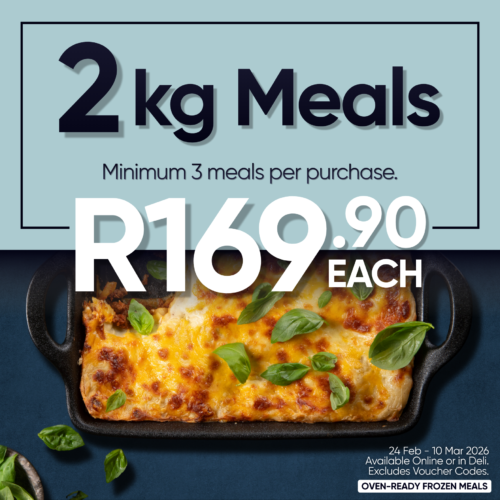 2 kg Meals - R169.90 each