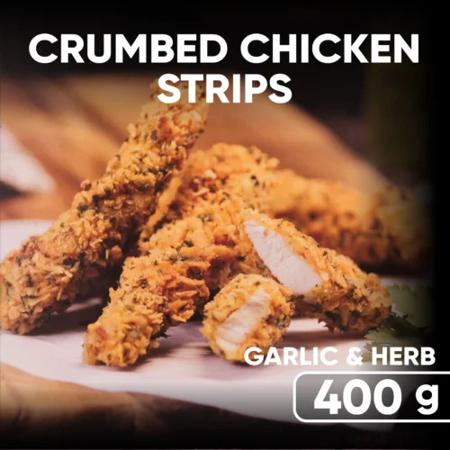 Crumbed Chicken Strips - Garlic & Herb (400 g)