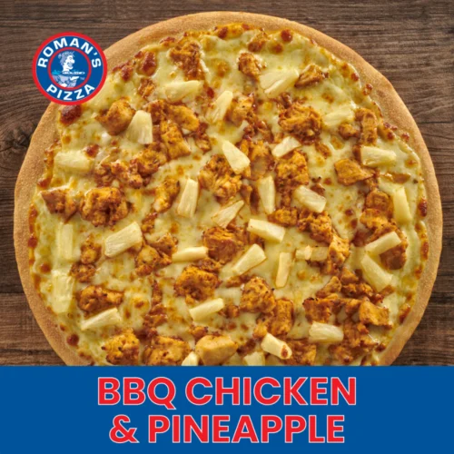 Romans Frozen BBQ Chicken and Pineapple Pizza