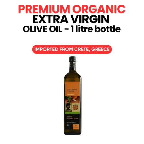 Premium Organic Extra Virgin Olive Oil - 1 litre bottle