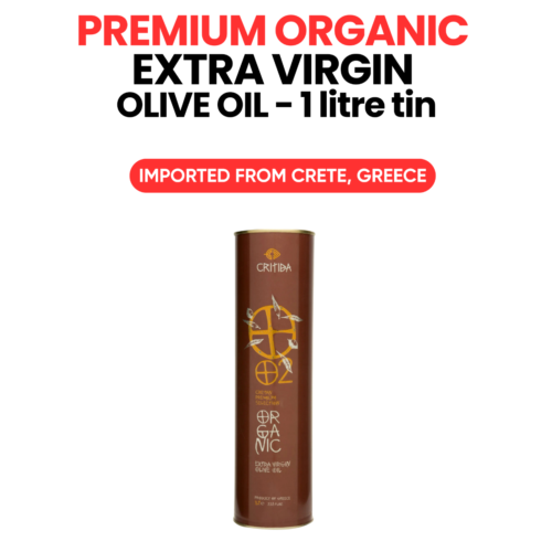 Premium Organic Extra Virgin Olive Oil - 1 litre tin